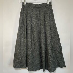 NWT! Simple Retro Gray Vintage Mercy Sweet A-Line Wool Skirt Size Small
